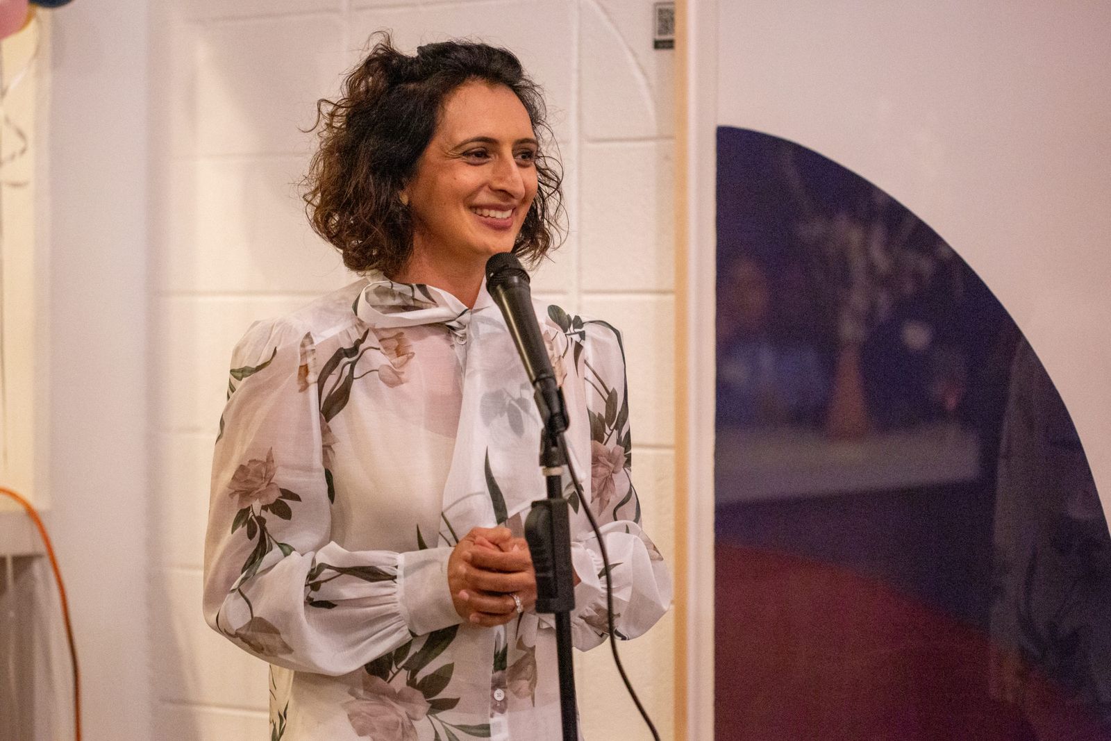 A WILA member speaking at an event